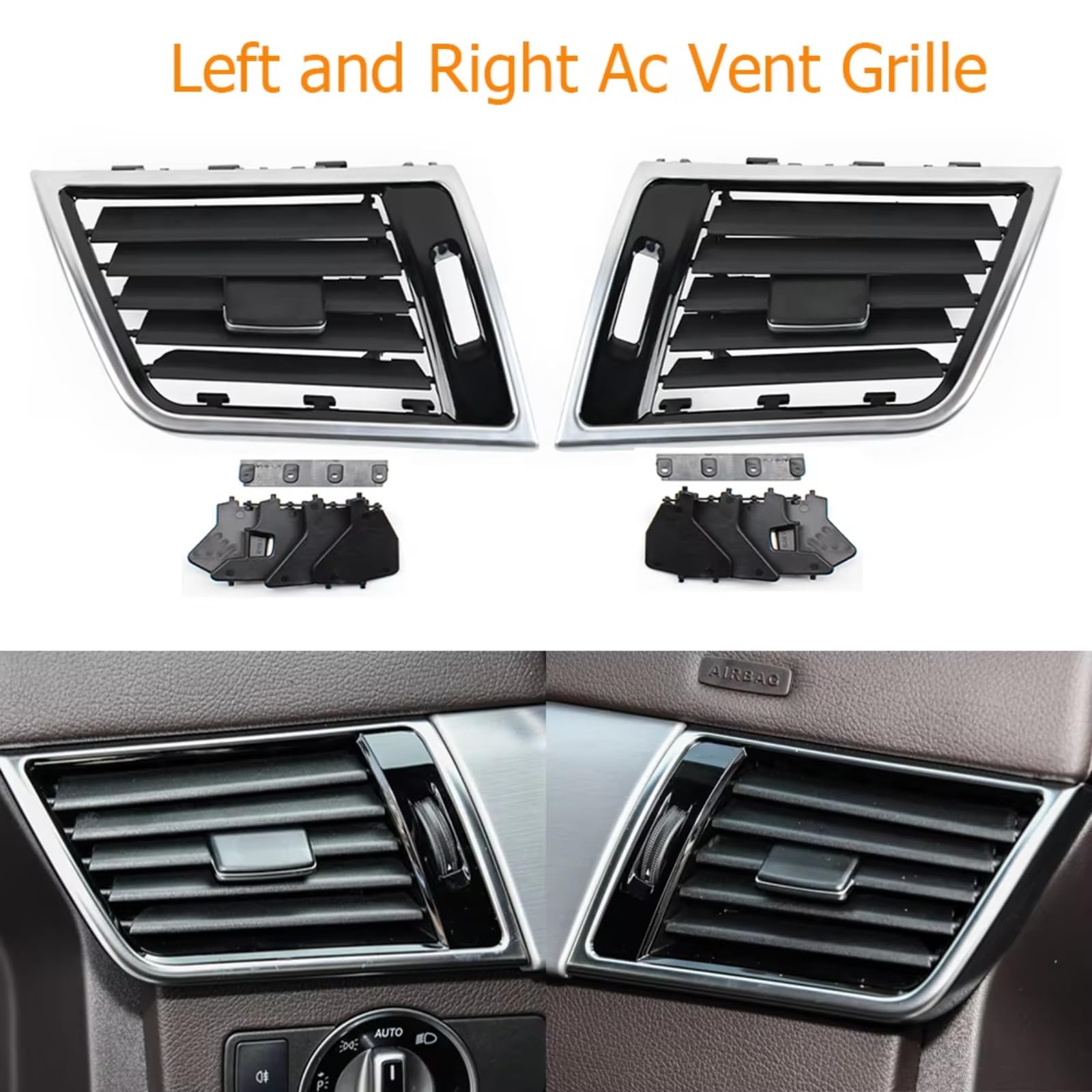 Compatibile Con Benz Per GLE W166 Per GLS W292 2015-2019 A1668306001 Auto Cruscotto Air Vent Griglia Di Uscita Del Pannello Di Copertura Auto Bocchette CruscottoAria(Right panel)