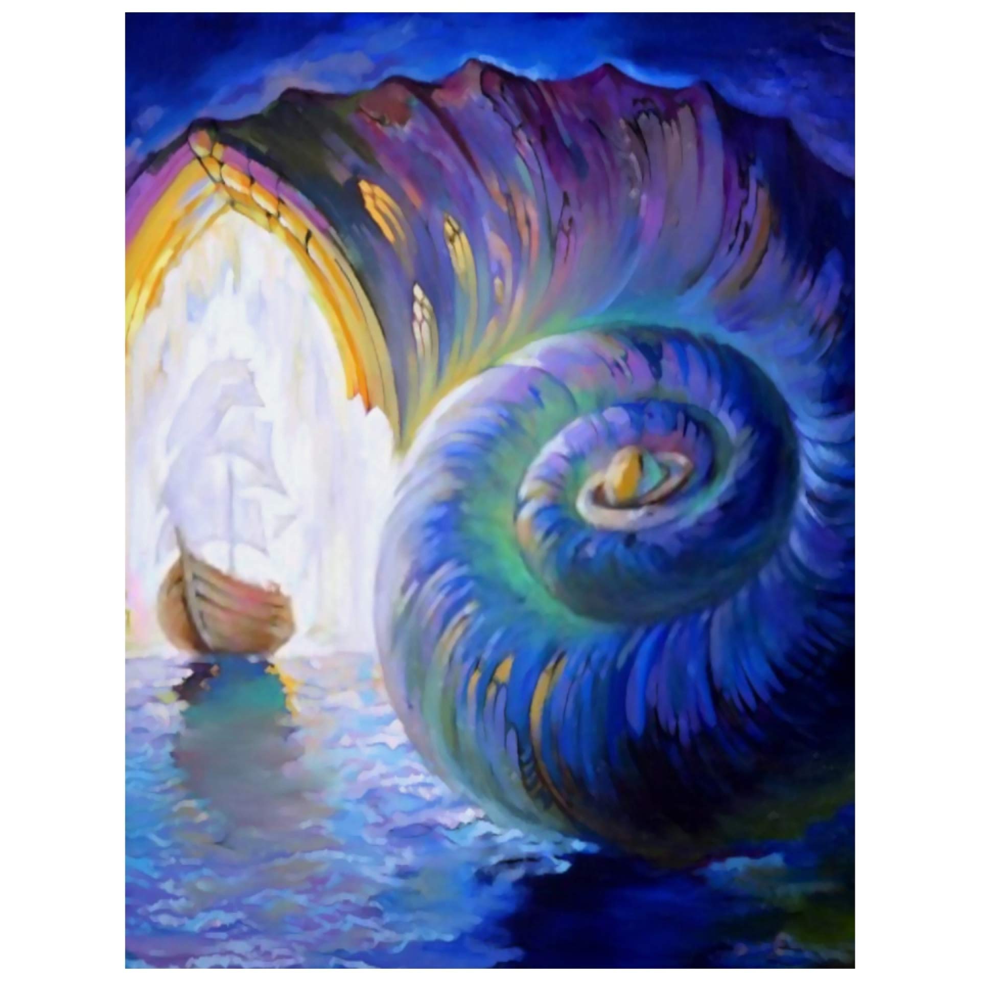 5D DIY Diamond Painting Full Drill Cross Stitch Kit Diamond Painting Kits for Adults Rhinestone Embroidery Diamond Art,Miracle Evolution Way Oil Painting On