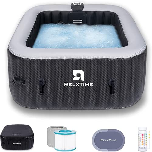 Inflatable Hot Tub 2-3 Person 110 Air Jets, Portable Blow