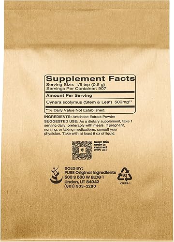 Miniatura 5 de PURE ORIGINAL INGREDIENTS Extracto de alcachofa (4 oz) Antioxidantes, sin gluten, sin OMG