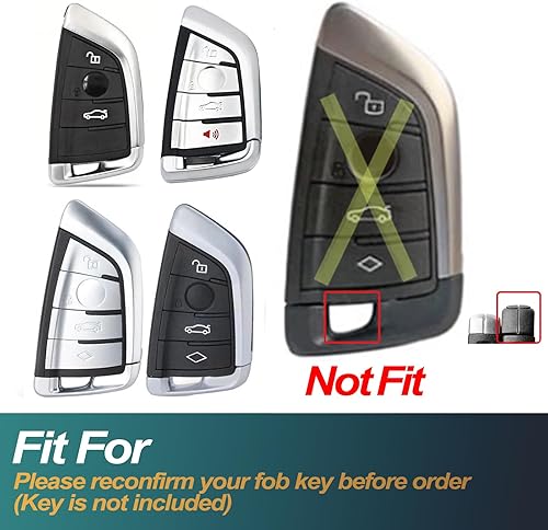 Miniatura 7 de FEYOUN Funda para llavero compatible con BMW 2 3 5 6 7 M Series, X1 X3 X4 X5 X6 X7 Smart TPU Remote sin llave, funda de protección, accesorios de