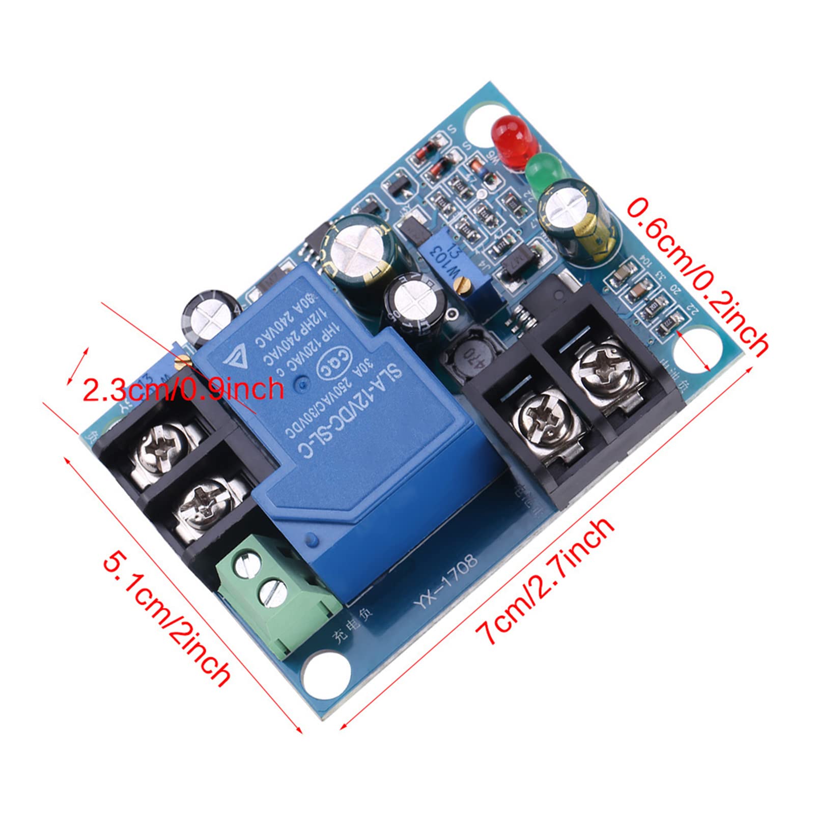 Circuito del Controlador de Carga de la Batería, Cargadores de Batería 30A Cargador Automático Cargador de Carga Módulo de Protección del Controlador de Carga 12V (12V dedicado)