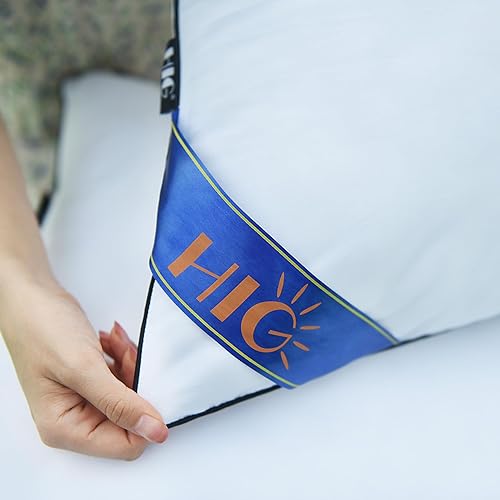 Miniatura 8 de HIG Juego de 2 rellenos de almohada para exteriores de 22 x 22 pulgadas, rellenos de almohada blancos resistentes al agua con ribetes de satén