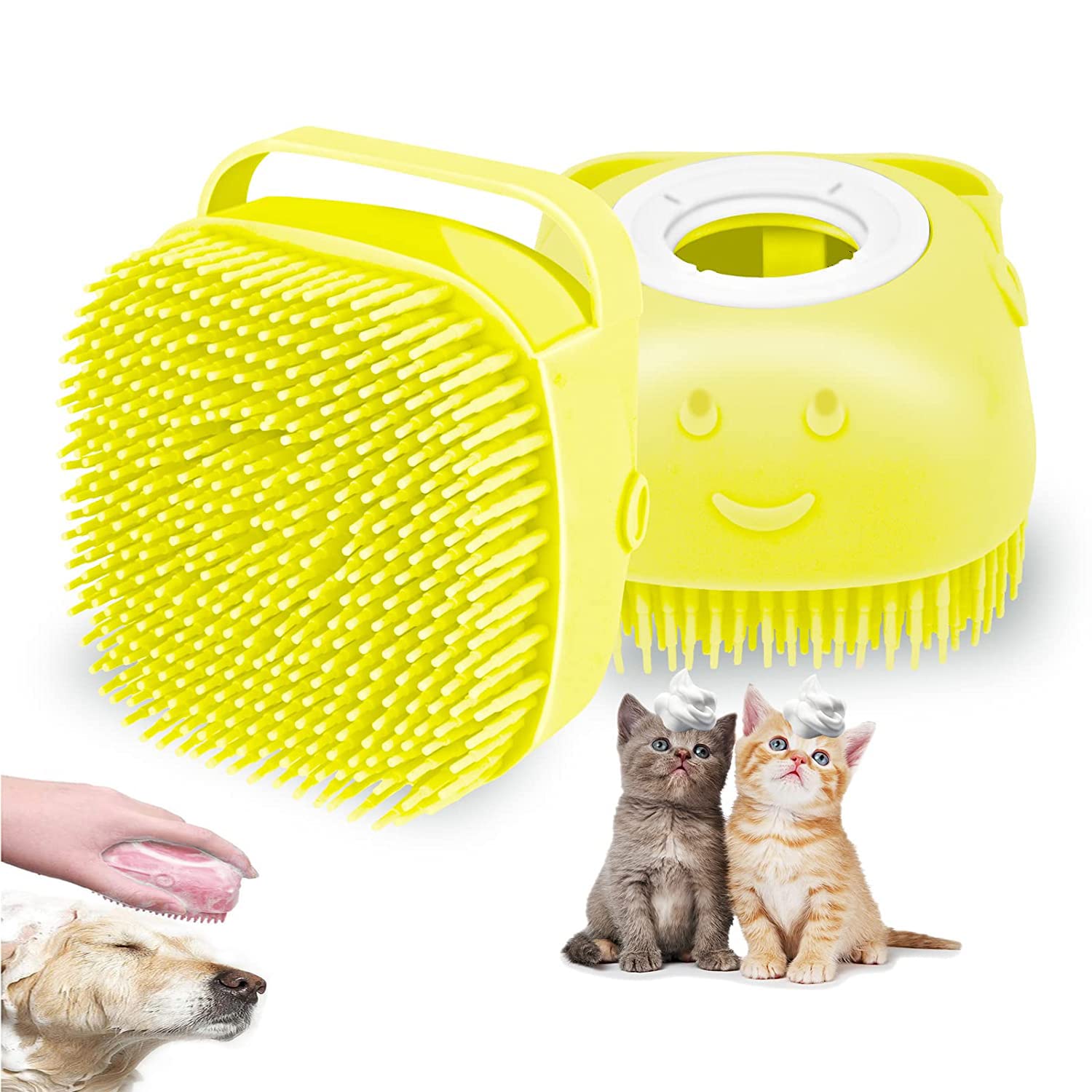 Ocer Dog Bath Brush Scrubber Soft Silicone Pet Grooming Brush Bath Shampoo Massage Dispenser Shower Brush For Short Long Haired Dogs And Cats (B0BJ74L7JK) Amazon Price History, Amazon Price Tracker