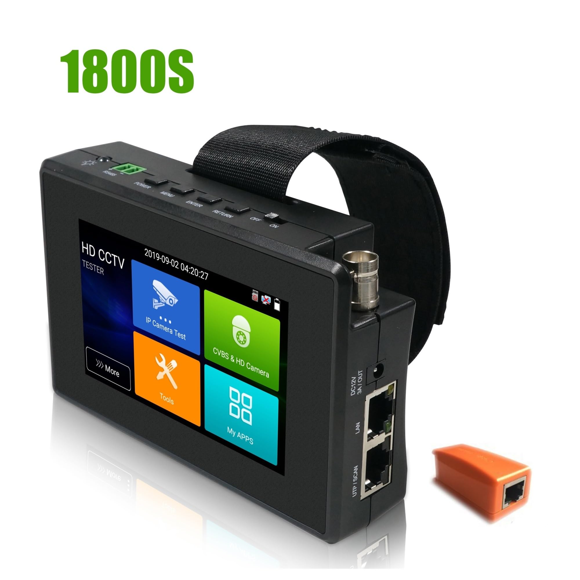 Supporto per tester CCTV per telecamera IP IPC1800SN 4 Pollici 8MP TVI 8MP AHD 1080P CVI CCTV Tester Monitor AHD Tester CVI Tester TVI Tester Con Uscita POE DC12V(1800S)