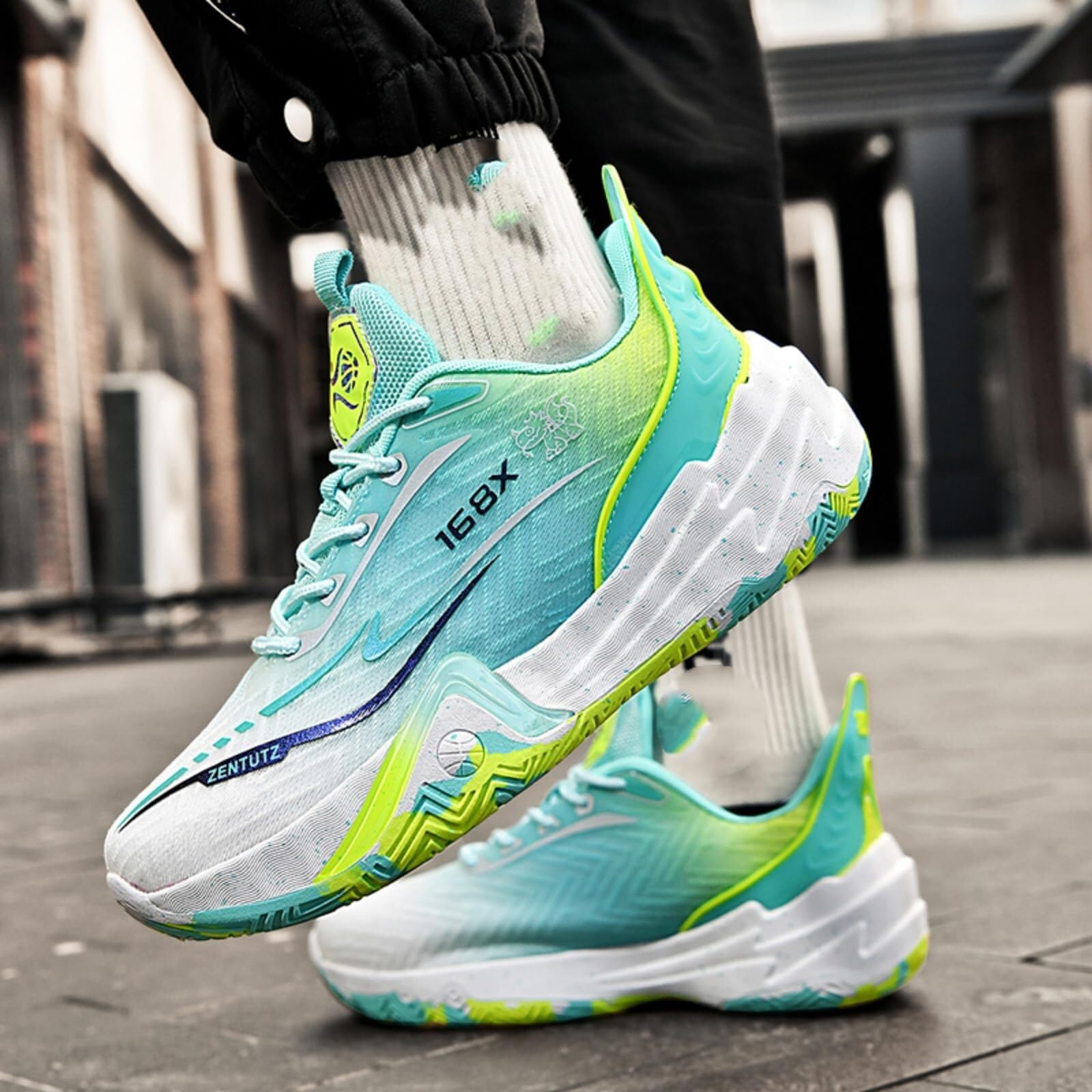 Unisex 2-Tone Buty koszykówka Oddychające In/Out Trening młodzież