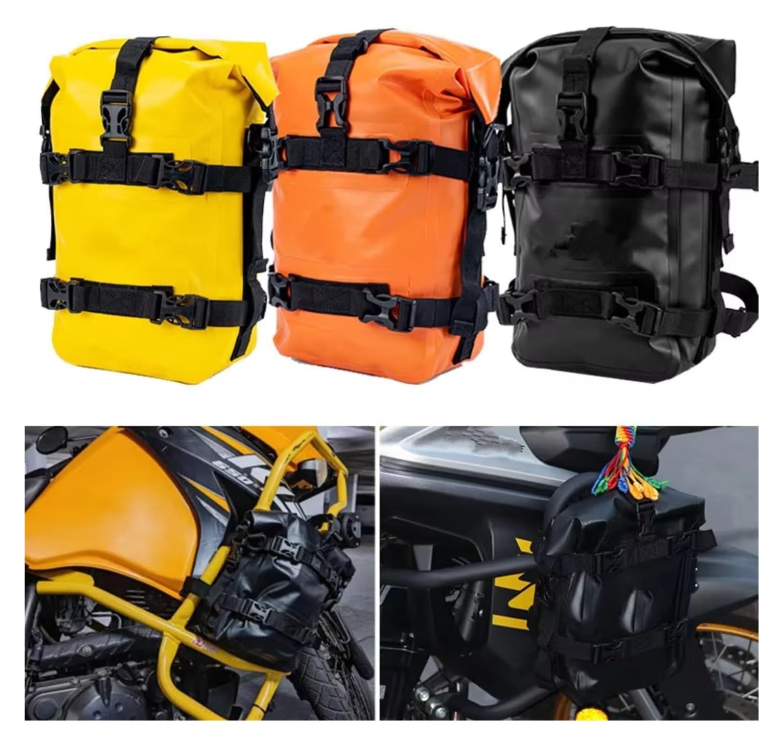 Per Moto Per CB500X Per CB400X Per CRF1000L Per Africa Per Twin Borse Laterali Paraurti Barre Di Protezione Porta Attrezzi Borsa Laterale Per Moto Borsa Laterale(arancia,Clor1)
