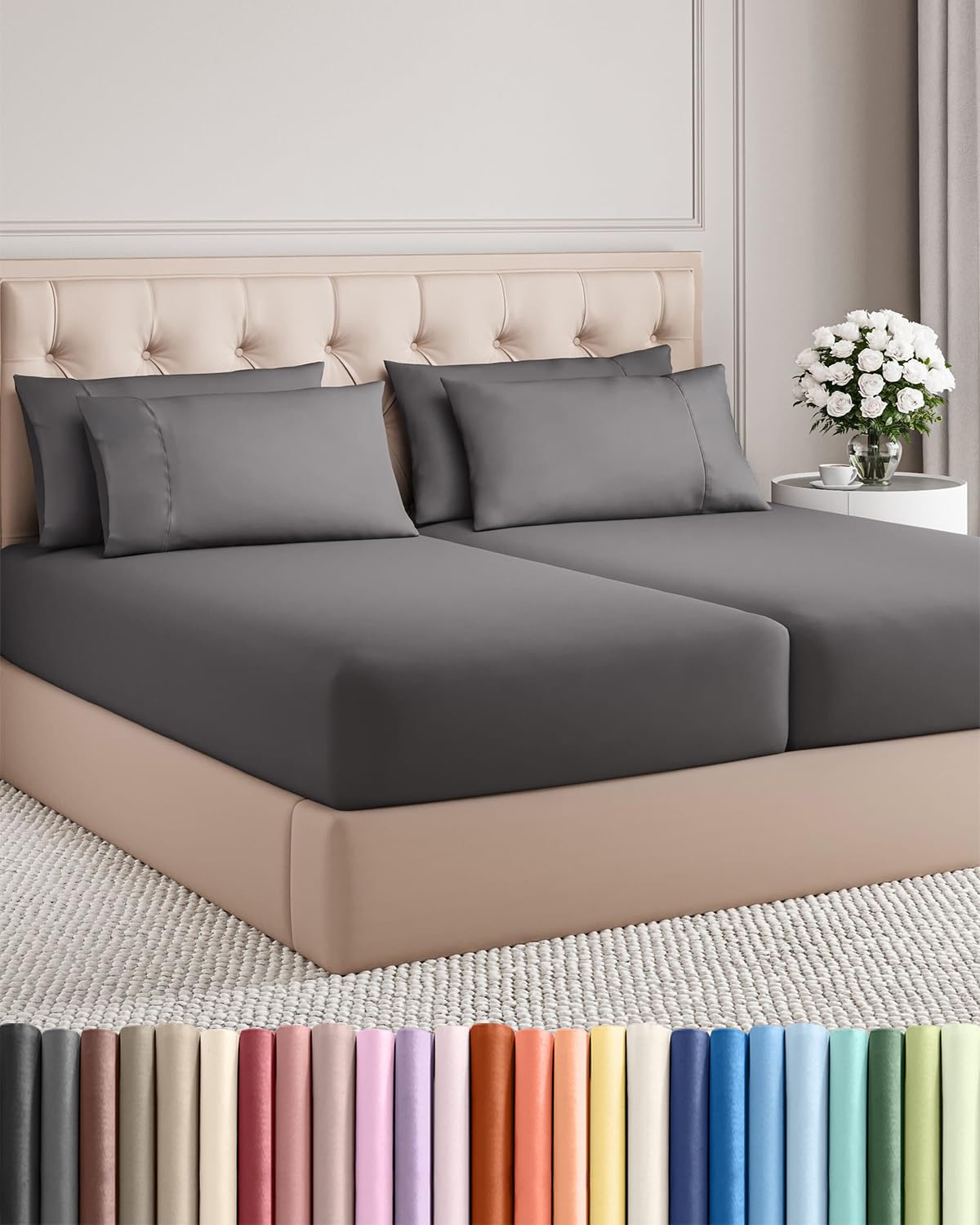 CGK Unlimited Split King 7 Piece Sheet Set