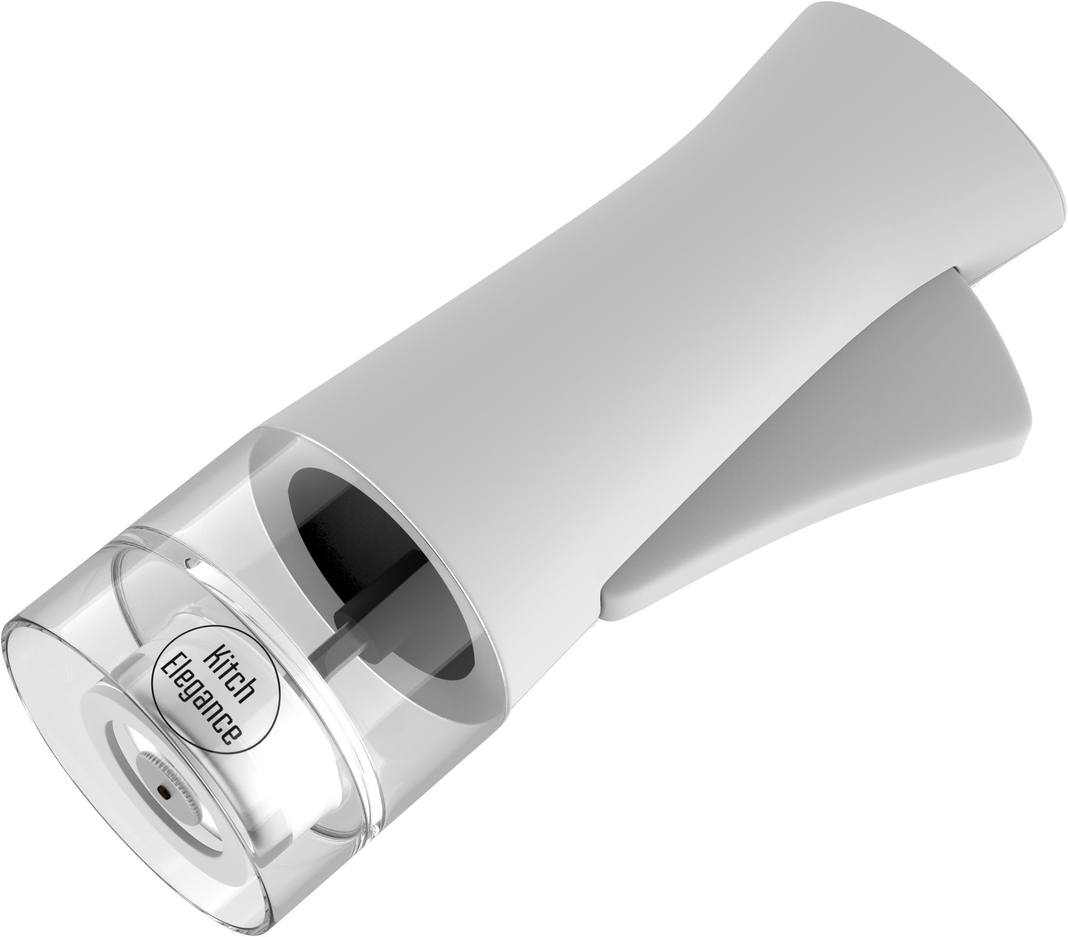 One Handed Salt or Pepper Mill - Modern Design with Adjustable Ceramic Grinder Mechanism for Different Coarseness