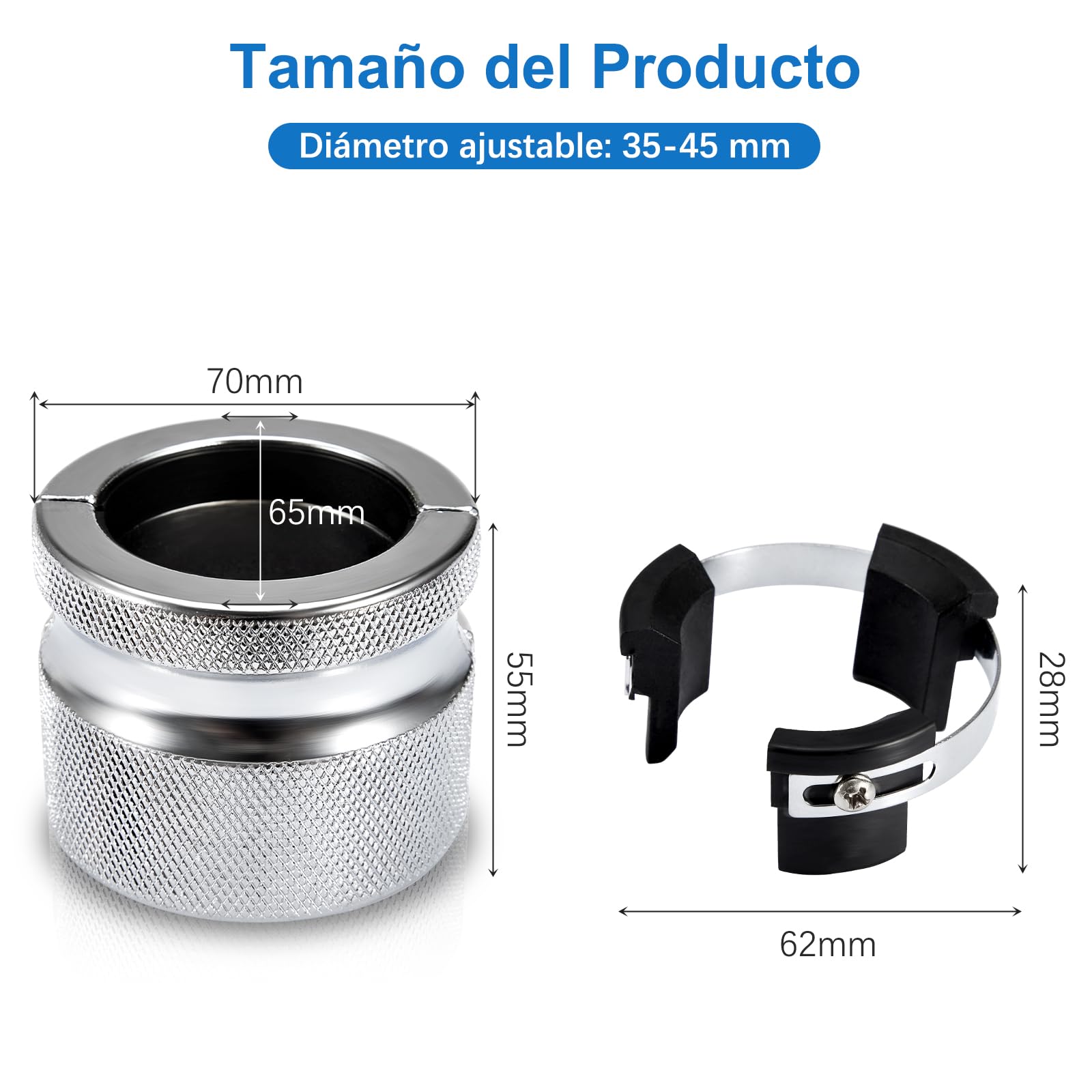 Fork Seal Driver 30-45 mm, Retenes Horquilla Moto de Acero al Carbono con 2 Anillos de Sellado