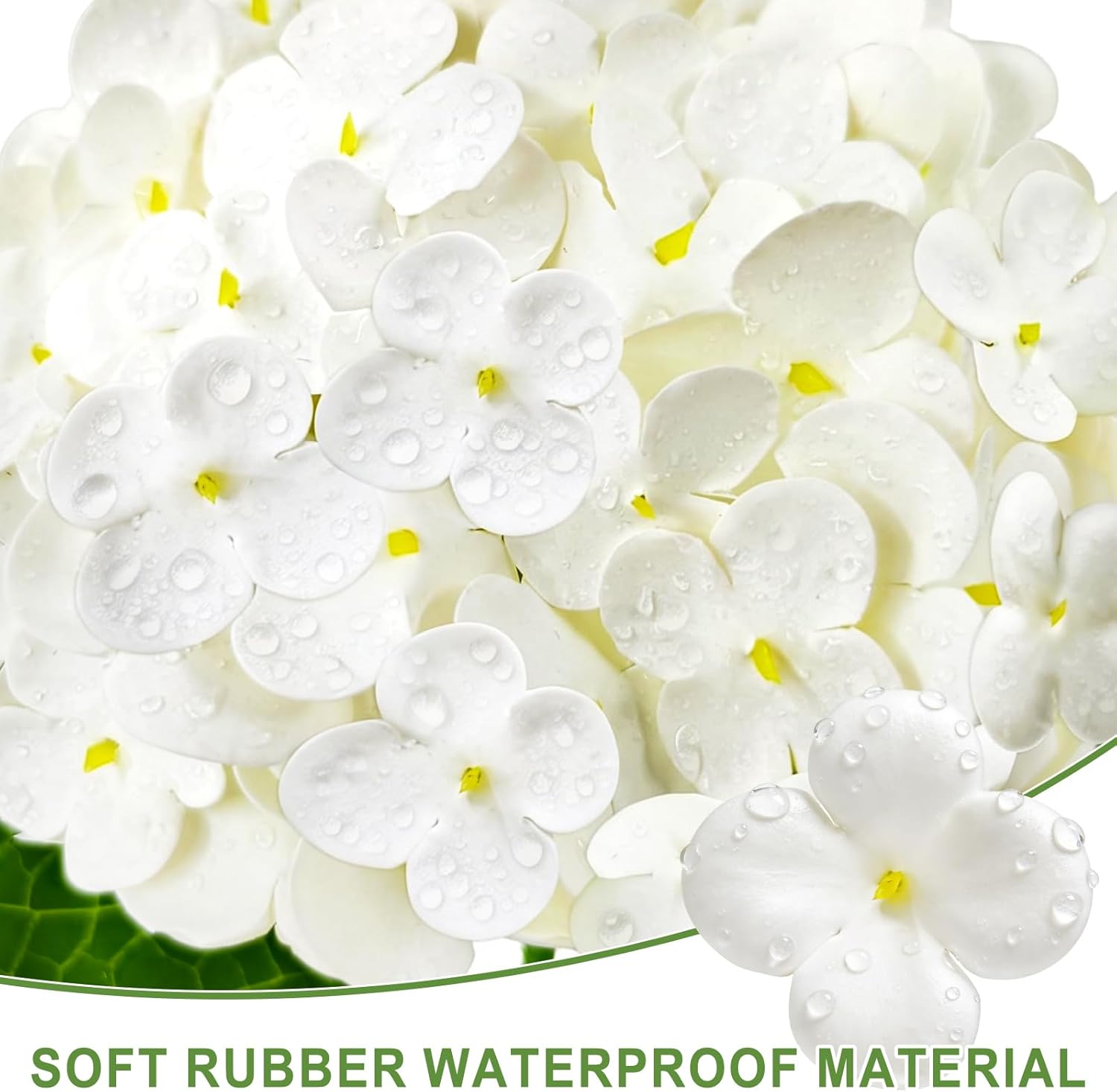 4 PCS Real Touch White Hydrangea Artificial Flowers 20.5", Latex Large Faux Hydrangeas Fake Flowers with Stems Leaves for Family Table Wedding Bouquets Party Centerpieces Home Decor in Vase - Image 3