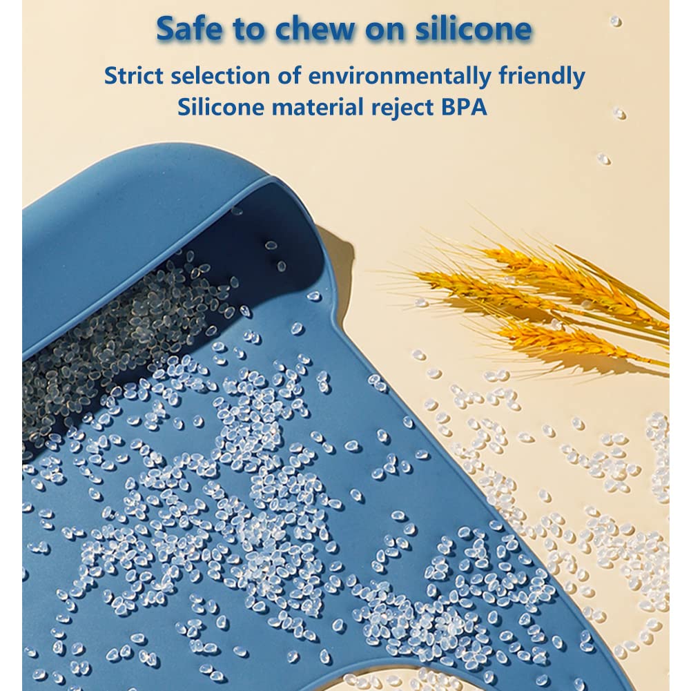 FLAA Bavaglini per Anziani in Silicone per Adulti Tasche di Riso Pasti Mangiare Stoffa-H