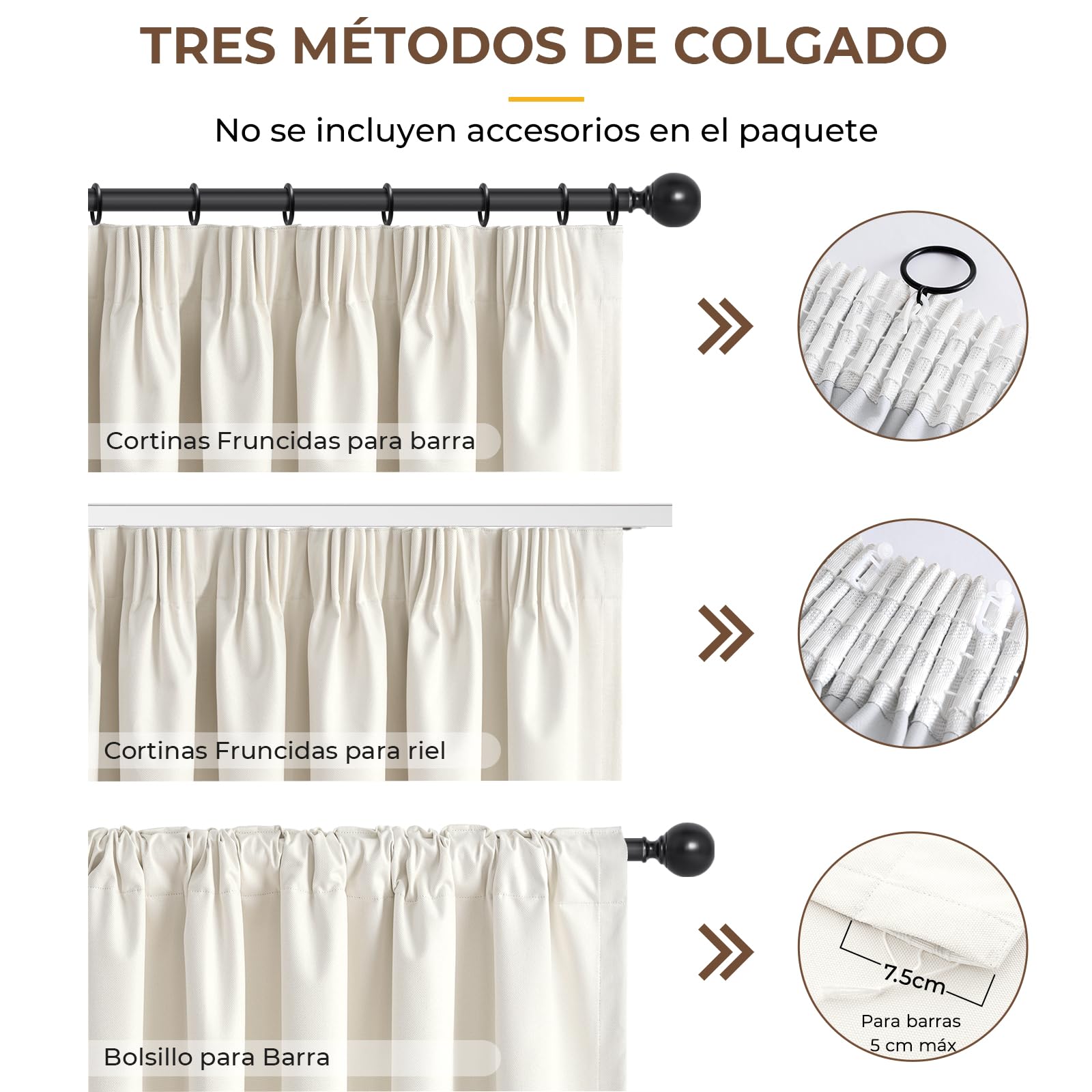 INOVADAY 100% Cortinas Opacas para Salón 2 Piezas 140x225 cm, Blanco | Cortinas Térmicas para Dormitorio, Aislantes del Frío y Calor, Privacidad, Instalación Flexible, con Cinta Fruncidora, OEKO