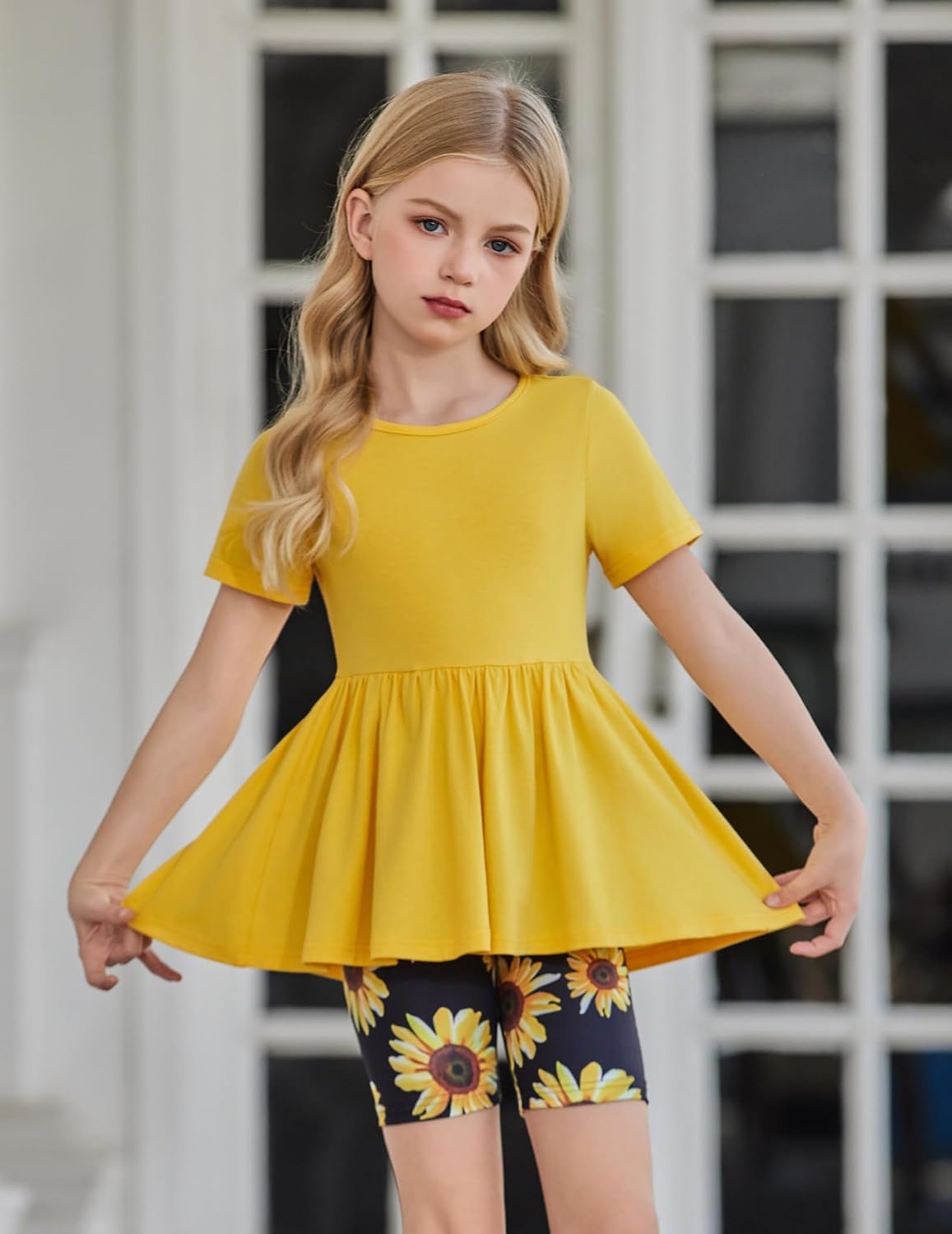 Arshiner Girls Summer Outfits Short Sleeve