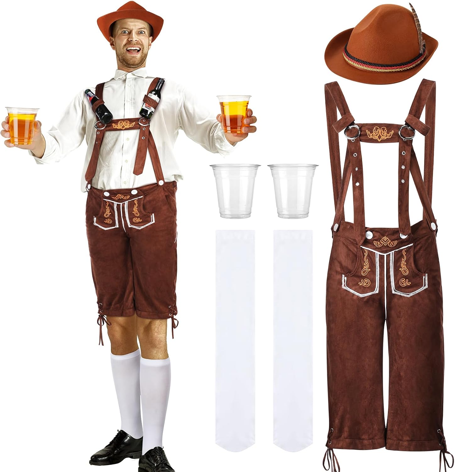 Jiuguva 6 Pcs German Oktoberfest Costume Set for Men — free download