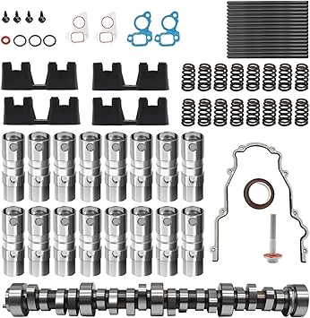 E1840P Stage 2 Camshaft Kit .585"/.585" Lift Fits 1997-2007 LS 4.8L/5.3L/5.7L/6.0L/6.2L V8 L92/L99/LQ4/LM7/LS1 Compatible with Silverado/Yukon/Sierra, Full Sealing Parts Included Non-AFM