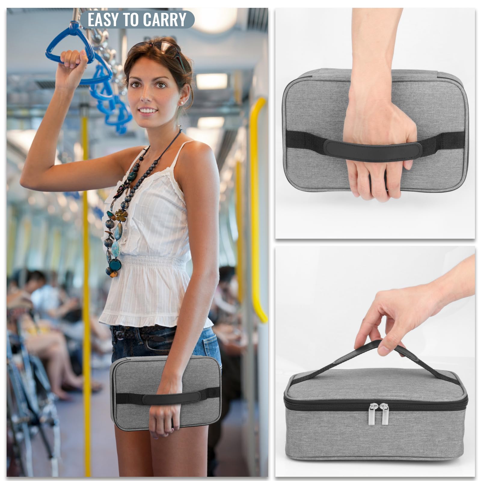 Borsa Pranzo Termica 11 Litri - Isolata, Impermeabile, Con Tasca Anteriore, Per Lavoro/Scuola/Picnic - Foto 4