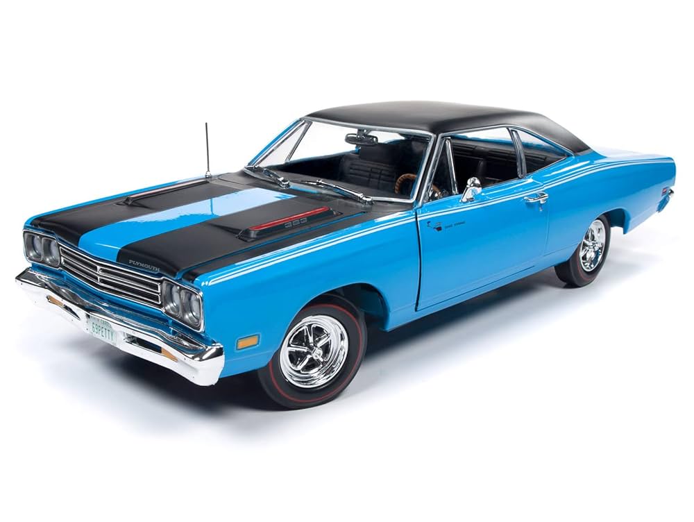 1969 Plymouth Road Runner Hardtop Petty Blue with Black Top