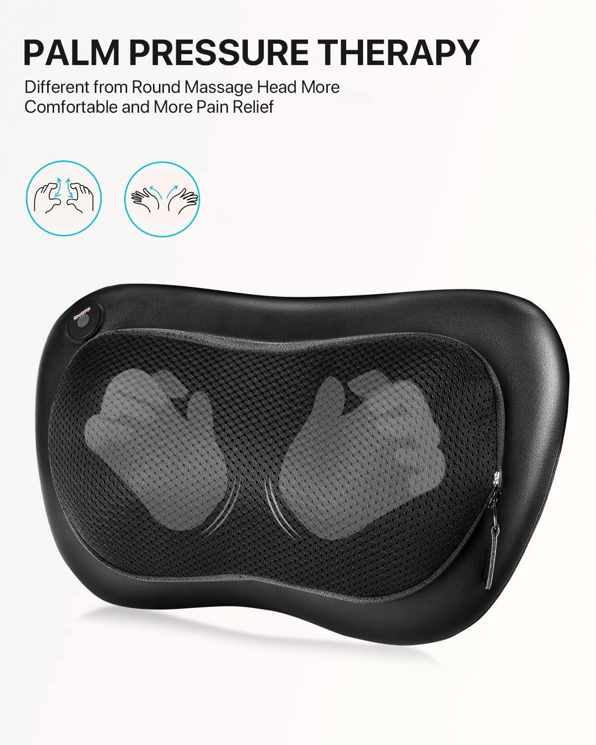 ALLJOY Cojín Masajeador Cervical y Espalda, Masaje Shiatsu Cuello Lumbar con Calor, Masajeador Electrico 3 Niveles con 4 Nodos Rotación 3D, Regalos para Mujeres Hombres para Coche Hogar Oficina