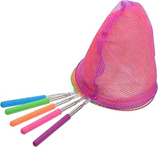 BCOATH Ladybug Toys 5pcs Catch Telescopic Toys Plastic Colorful Exploration with Kids Garden Landing Outdoor Tools Toy Fish Mesh Fishing Butterfly Steel Nets Catching Handle Kids Playset