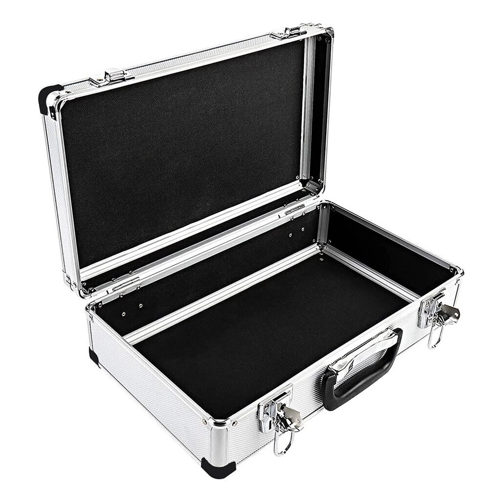 Flight Case Large Hard Aluminium Flight Case Foam Lockable Tool for Camera Gun Storage Carry Box 400 x 240 x 125mm