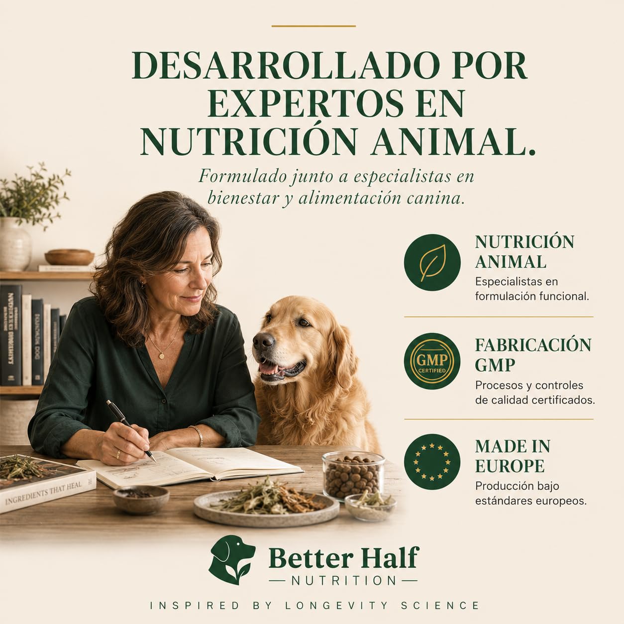 Condroprotectores Perros Masticable | Glucosamina, Condroitina, MSM y Colágeno | 120 Snacks Blandos para Articulaciones y Cadera | Move by Better Half Nutrition | Hecho en Europa | GMP+