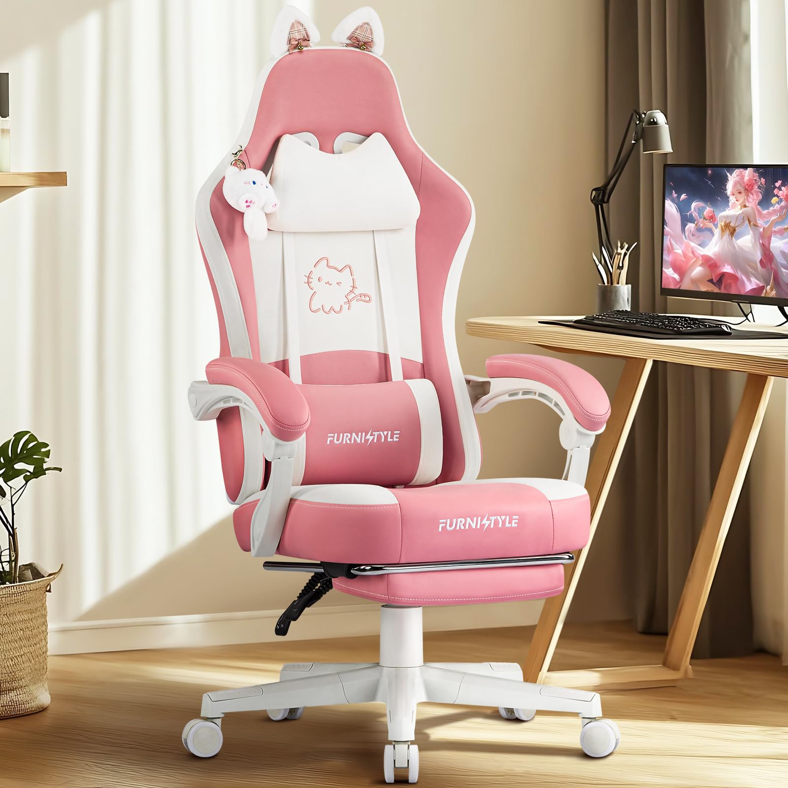 Furnistyle Cat Ears Gaming Chair