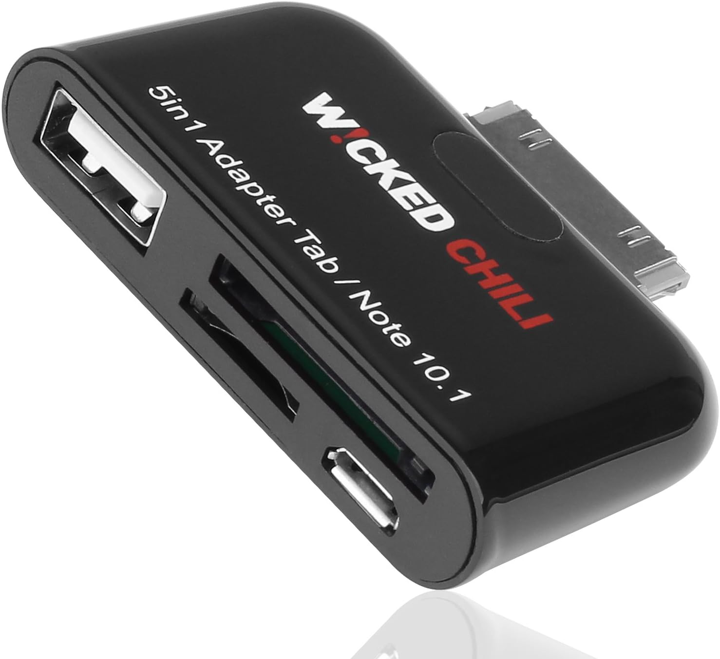 Wicked Chili 5in1 Adapter Connection Station for Samsung Galaxy Note 10.1 N8000 / N8100 / Tab/Tab 2/7.0/8.9/10.1 / USB/micro USB/SD/MMC/Micro-SD/TF/OTG USB Host