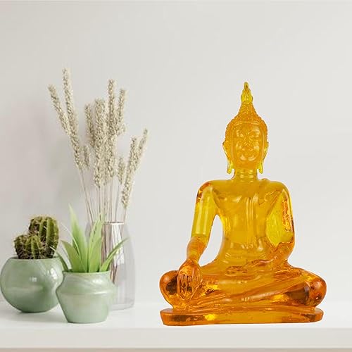 Miniatura 8 de BUDDHO Estatua de Buda superando las tentaciones de Buda de 4 pulgadas de alto. Estatua de Buda tailandesa de resina de polietileno para decoración