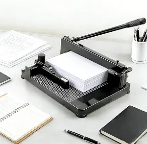 12 Inch Heavy Duty Guillotine Paper Cutter, 400 Sheet Capacity A4 Trimmer