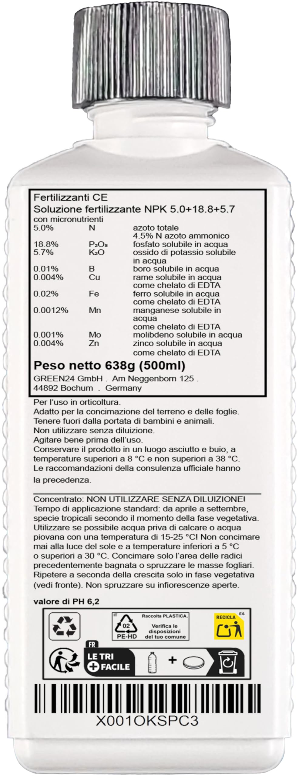 Fertilizzante Frangipane Fertilizzante Plumeria Albero del Tempio (500 ml)