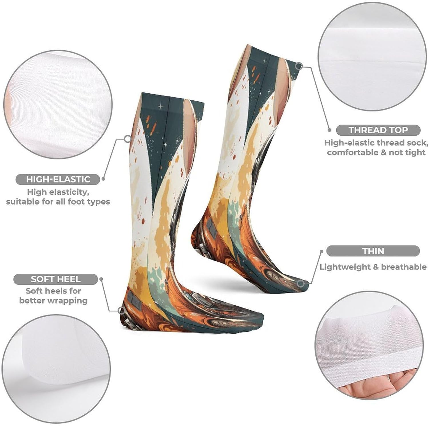 A Cartoon Rabbit Wearing A Space Suit Women High Waist Fishnet Stockings Stretch Mesh Pantyhose Sexy Trendy Legwear for Daily Wear