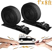 Vista 4 de WEDAMER Paquete de 2 correas de amarre para kayak de 8 pies con hebilla de leva de alta resistencia, correa ajustable para kayak, camiones
