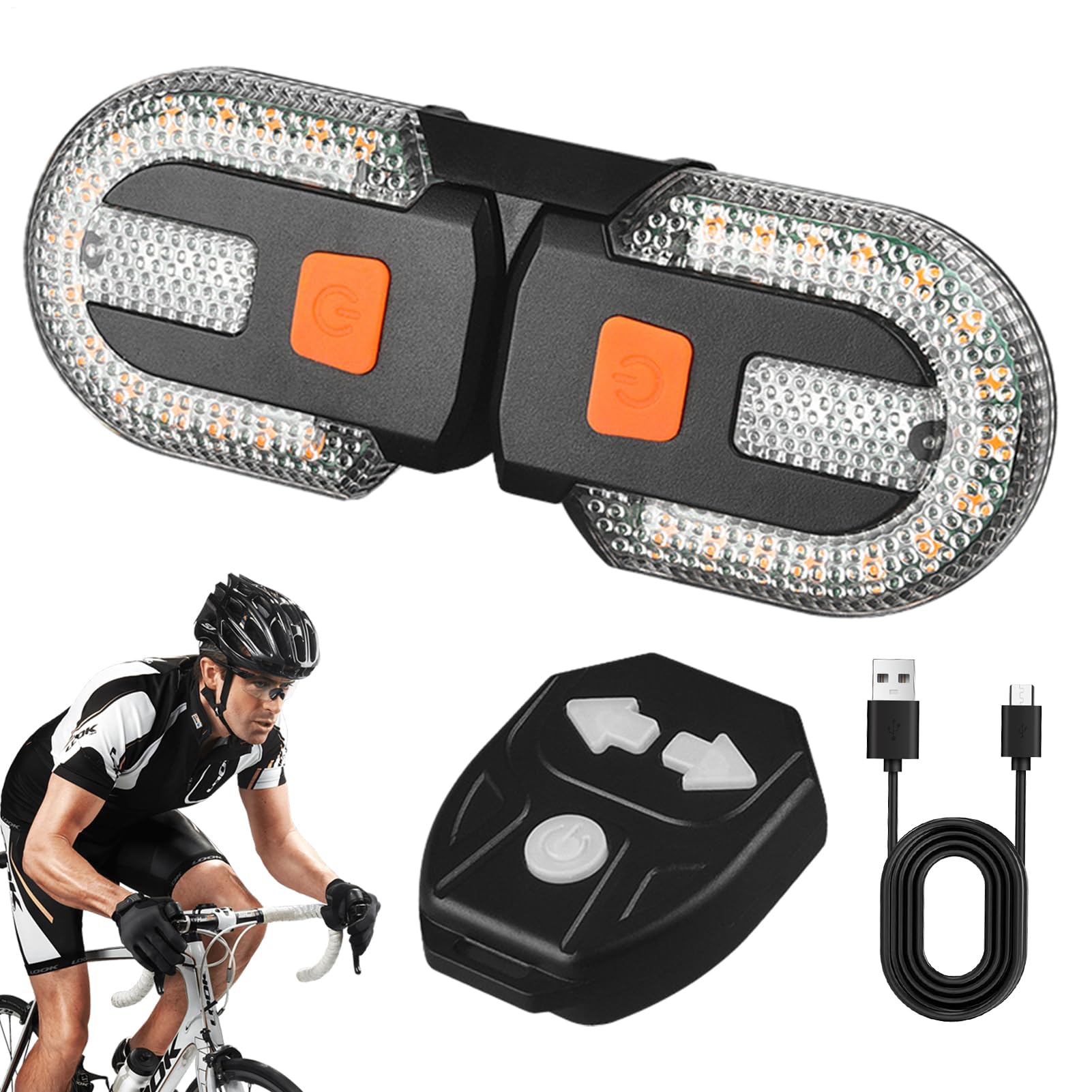 Feu arrière de vélo avec rétroéclairage et télécommande 5 modes pour la route - 8