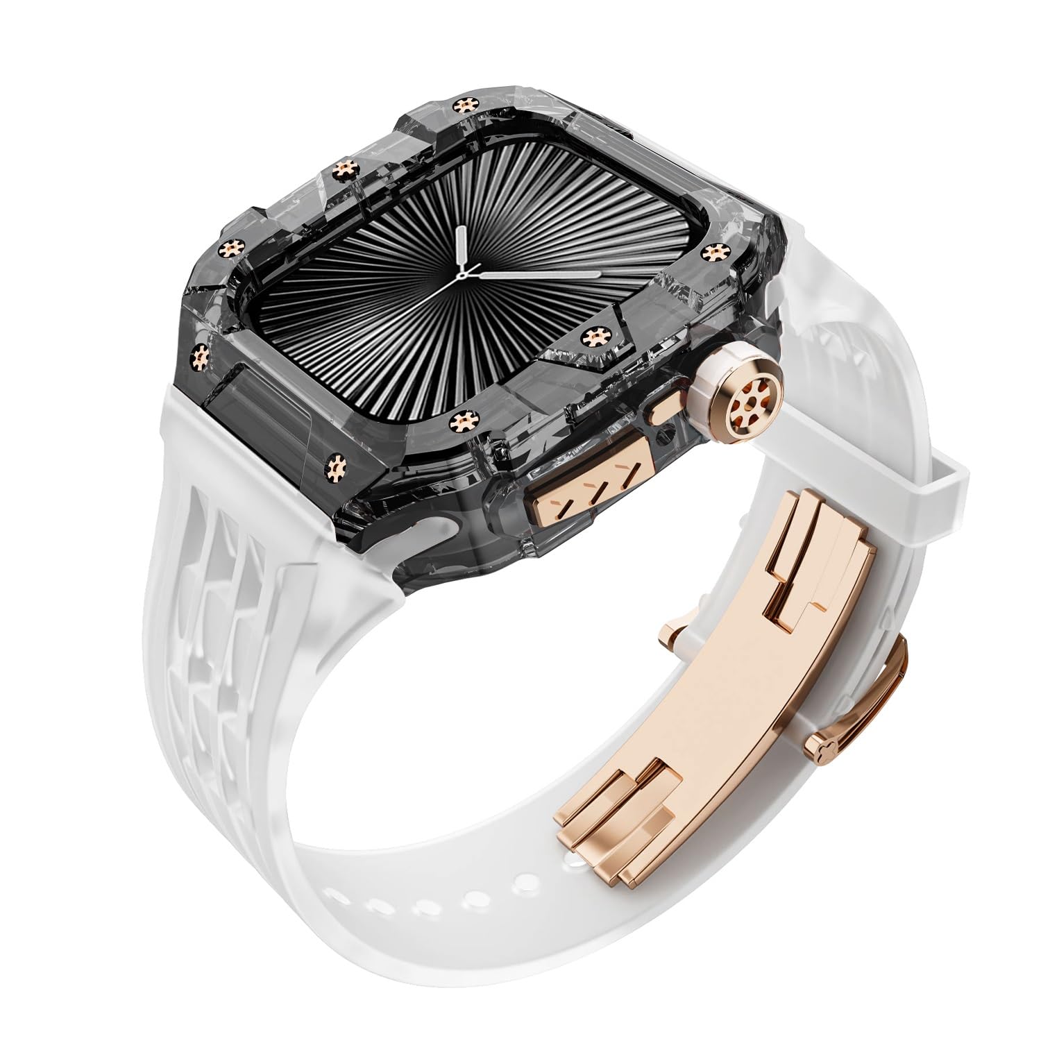 Zestaw do modyfikacji przezroczystych etui, do zegarka Apple Watch 46 mm, do iWatch Series 10 46 mm, gumowy pasek, remont, aktualizacja, zestaw części zamiennych