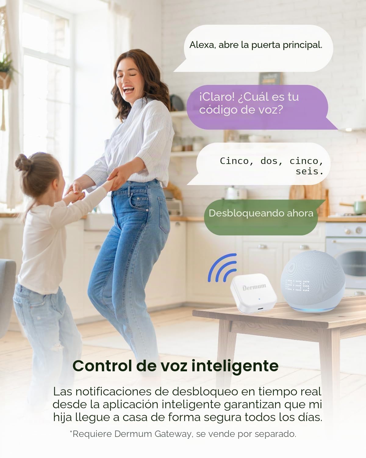 Cerradura inteligente digital de entrada sin llave con mango y teclado: cerradura electrónica/eléctrica con código, control de aplicación, perilla biométrica para puerta delantera, interior, exterior