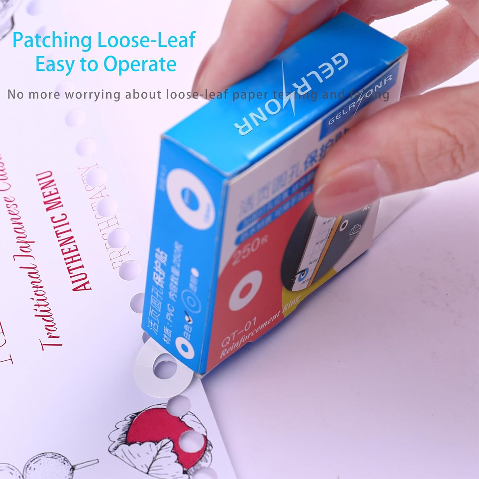 Anelli Di Rinforzo Autoadesivi Bianchi - Confezione Da 1000 Pezzi | Diametro 14mm Per Documenti - Foto 12