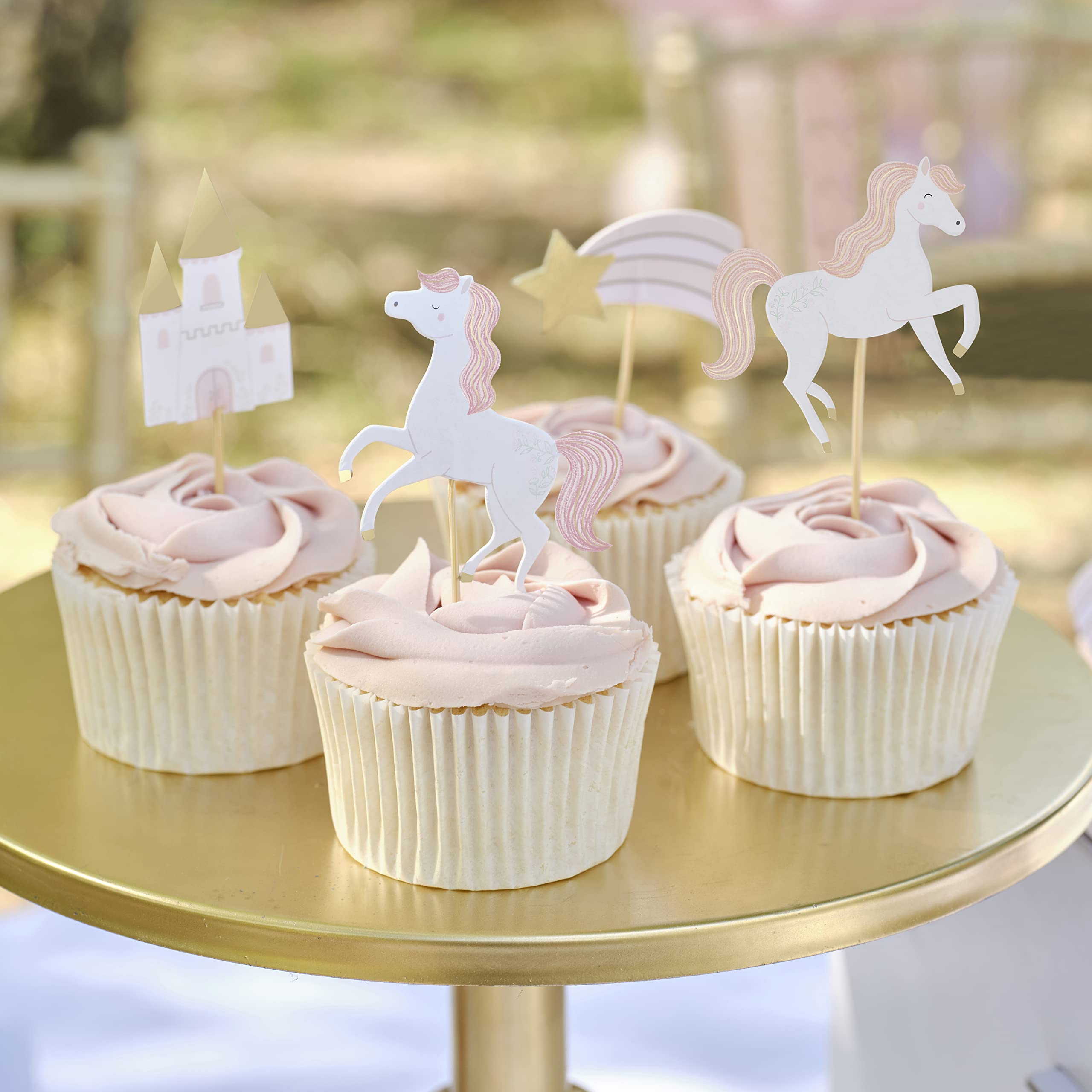 Ginger Ray Princess Birthday Unicorn Cupcake Toppers Pack of 12 — image 1