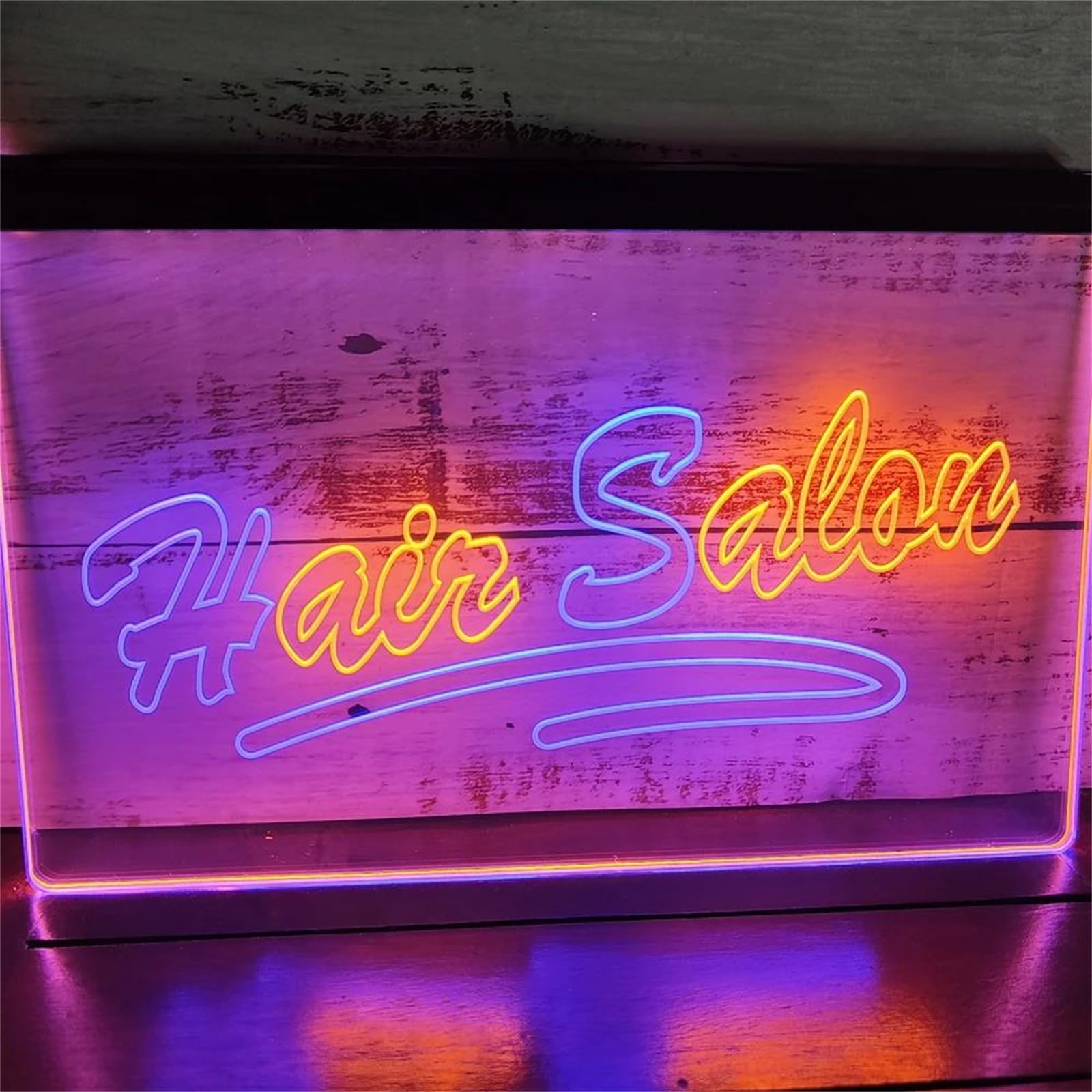 FINOTI Hair Salon LED Neon Light Sign Nail Beauty Salon LED Light Sign 2 Color Display LED Light Up Sign Hair Salon Eyelashes Nail Beauty Salon Wall Art Decoration With Switch,A,11.8"x7.9"