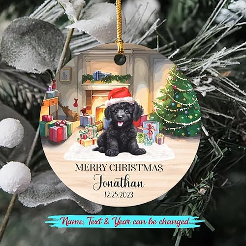 Miniatura 128 de Adorno personalizado para árbol de Navidad de perro Chow Chow, regalo único de Navidad negro para los amantes de los perros Adorno negro Chow Chow