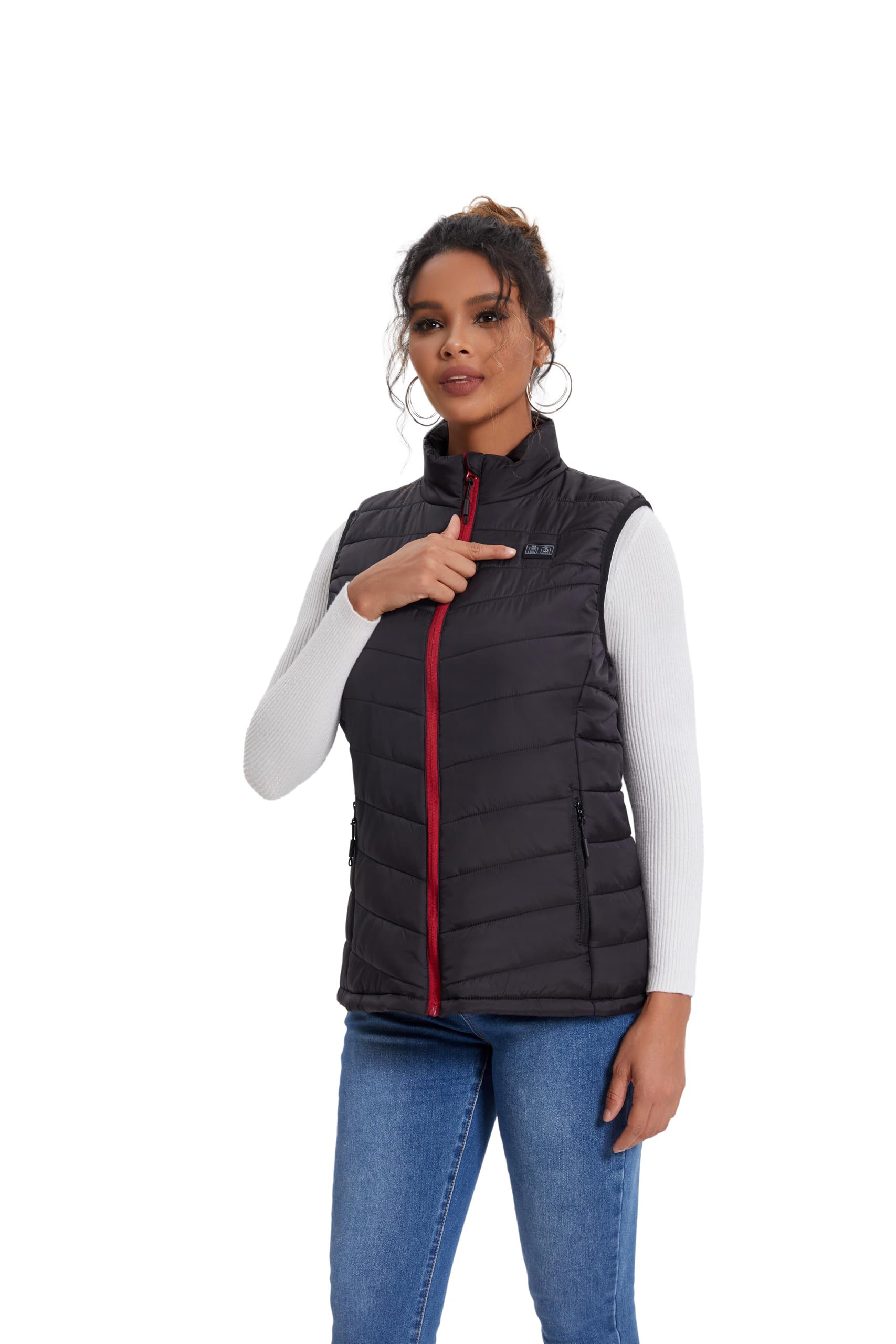 Gilet Chauffant Femme 2024(Noir,M)