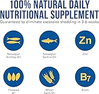 Vista 4 de Suplemento líquido Shed-X para perros, 8oz – 100% natural – Ayuda a reducir la muda de pelo en perros, aceite de pescado para perros que apoya