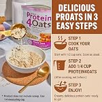 PEScience Select Protein4Oats, Maple and Brown Sugar, 12 Servings | Flavored Protein Powder for Oatmeal and Overnight Oats, Whey and Casein Blend, Quick and Easy