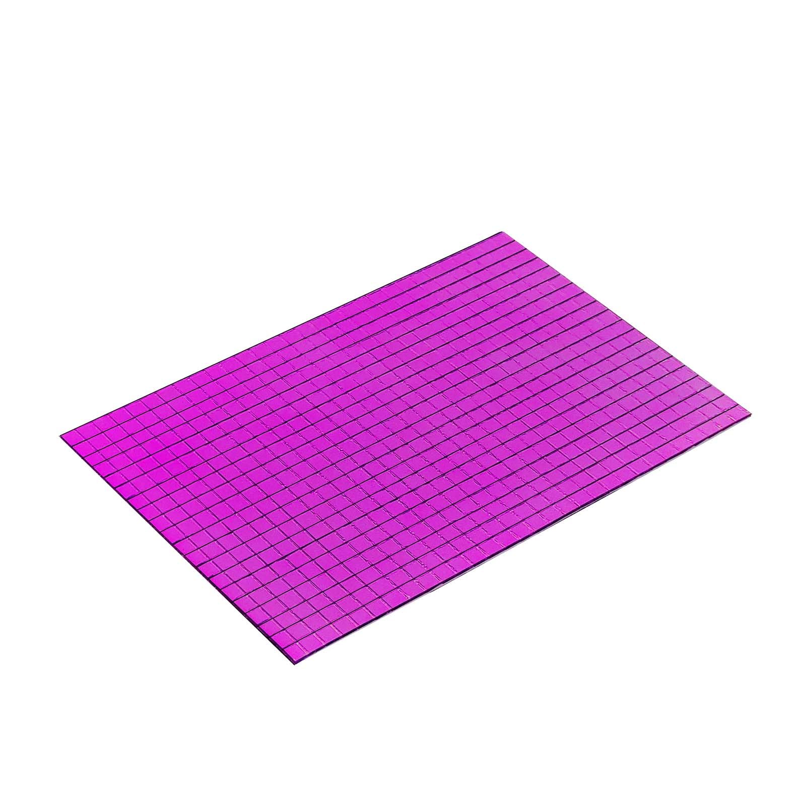 Mosaïque miroir autocollante violette pour réparer et relooker vos objets déco