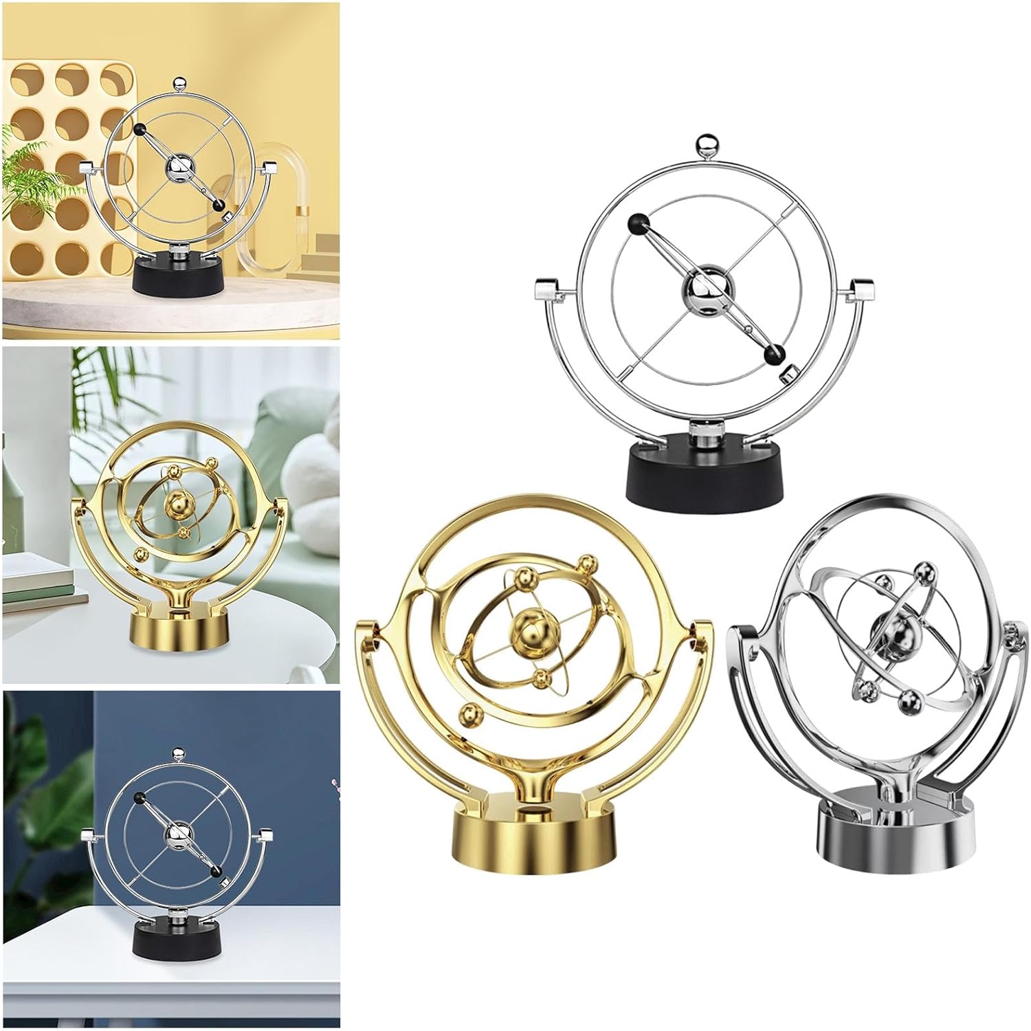 Motion Desktop Toy Decoration for Countertop Gift Centerpiece Black Base