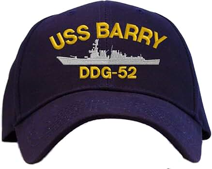 Amazon.com: USS Barry DDG-52 Embroidered Baseball Cap - Navy