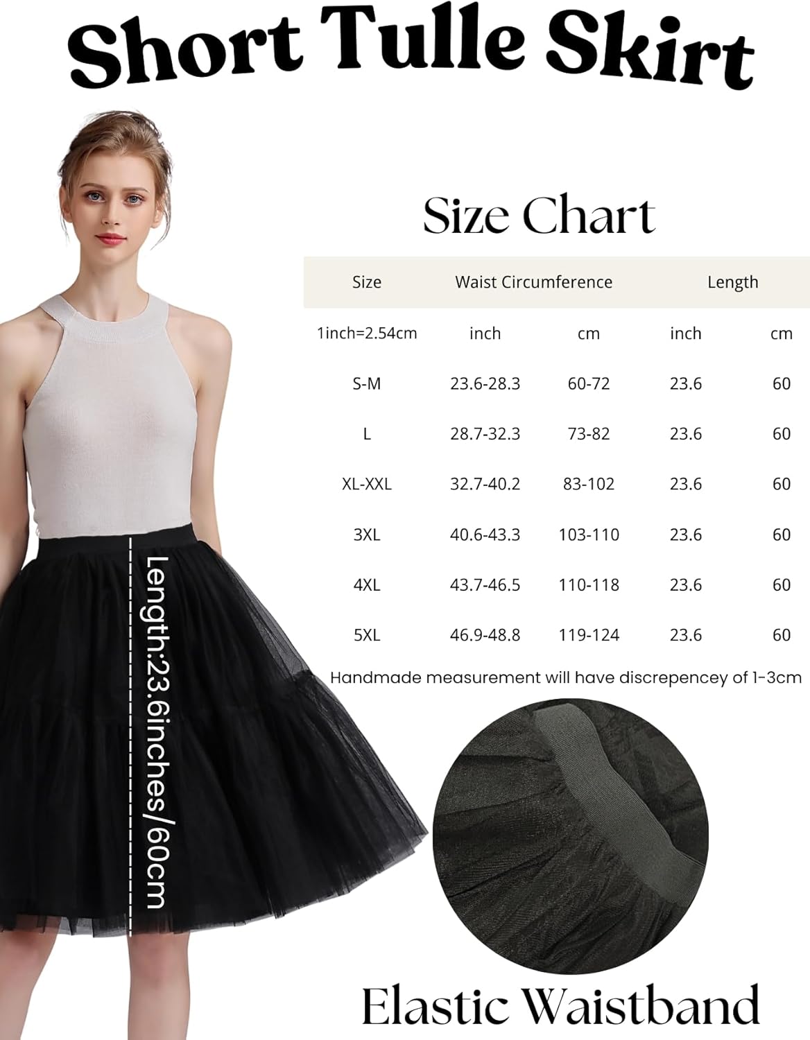 Short Tutu Tulle Skirt Elastic Waist for Festival Party Evening - Image 6