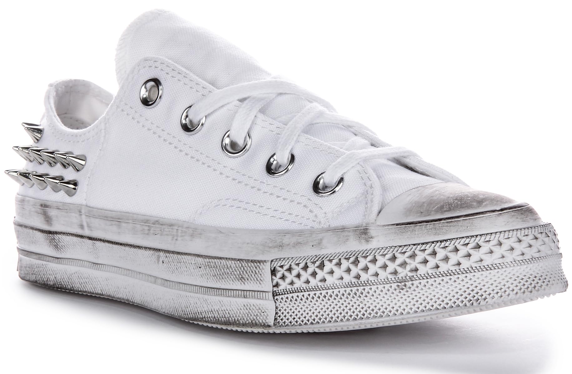 Converse A07208C CHUCK 70 STUDDED Beyaz Deri Kadın Günlük Spor Ayakkabı