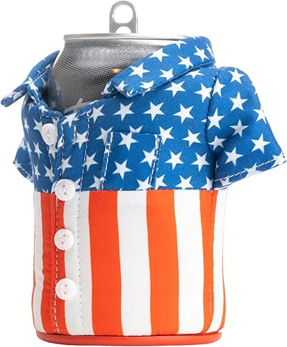 Miniatura 4 de Puffin - The Freedom Shirt - Enfriador de latas aislado de 12 oz I para botellas de cerveza y soda, mantiene las bebidas y bebidas frías