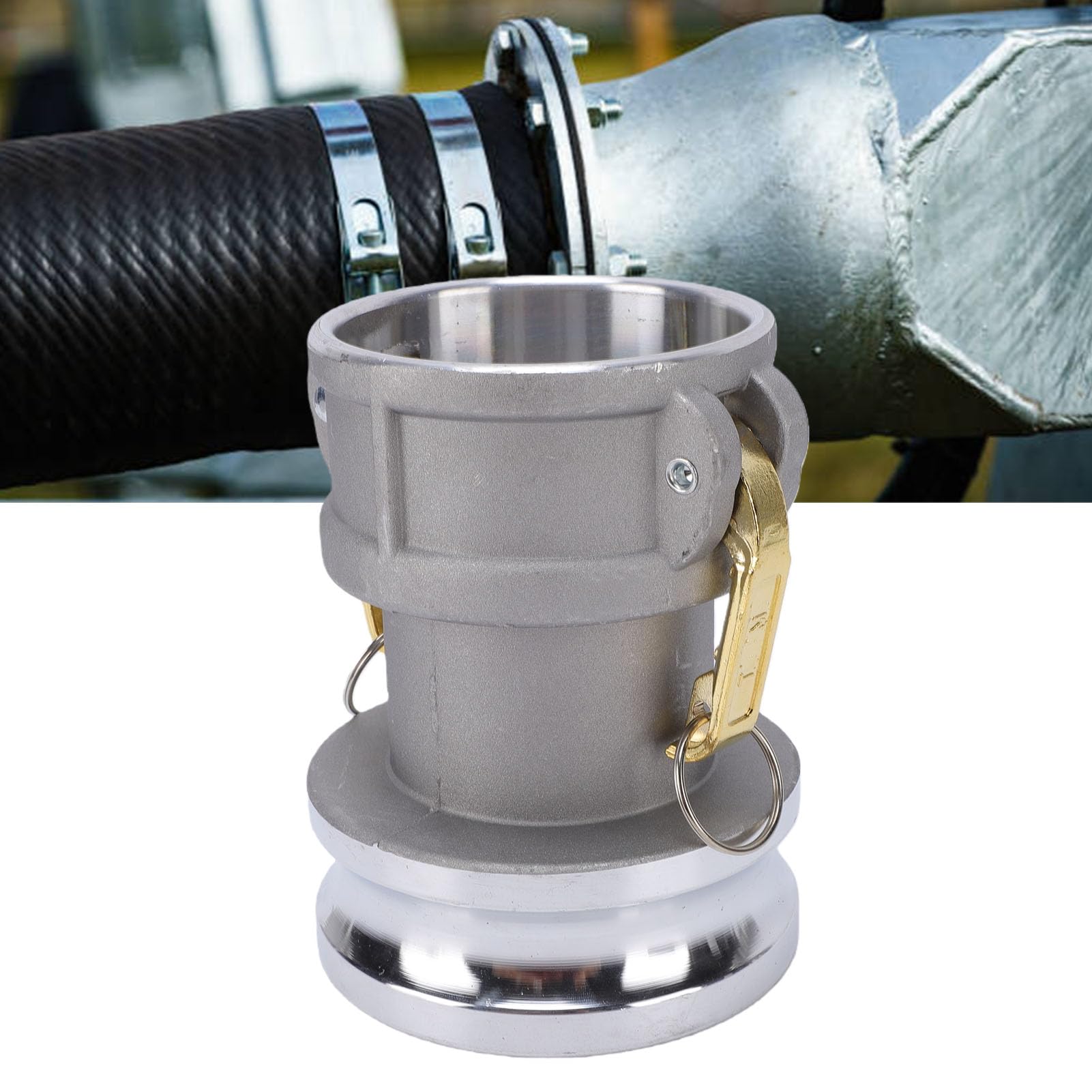 Naroote DA Camlock Manguera, 3 Pulgadas Hembra X 4 Pulgadas Macho Latón Aleación de Aluminio Acero Inoxidable Acoplamiento Camlock, para Agua, Aceite, Gasolina y Aceite Hidráulico